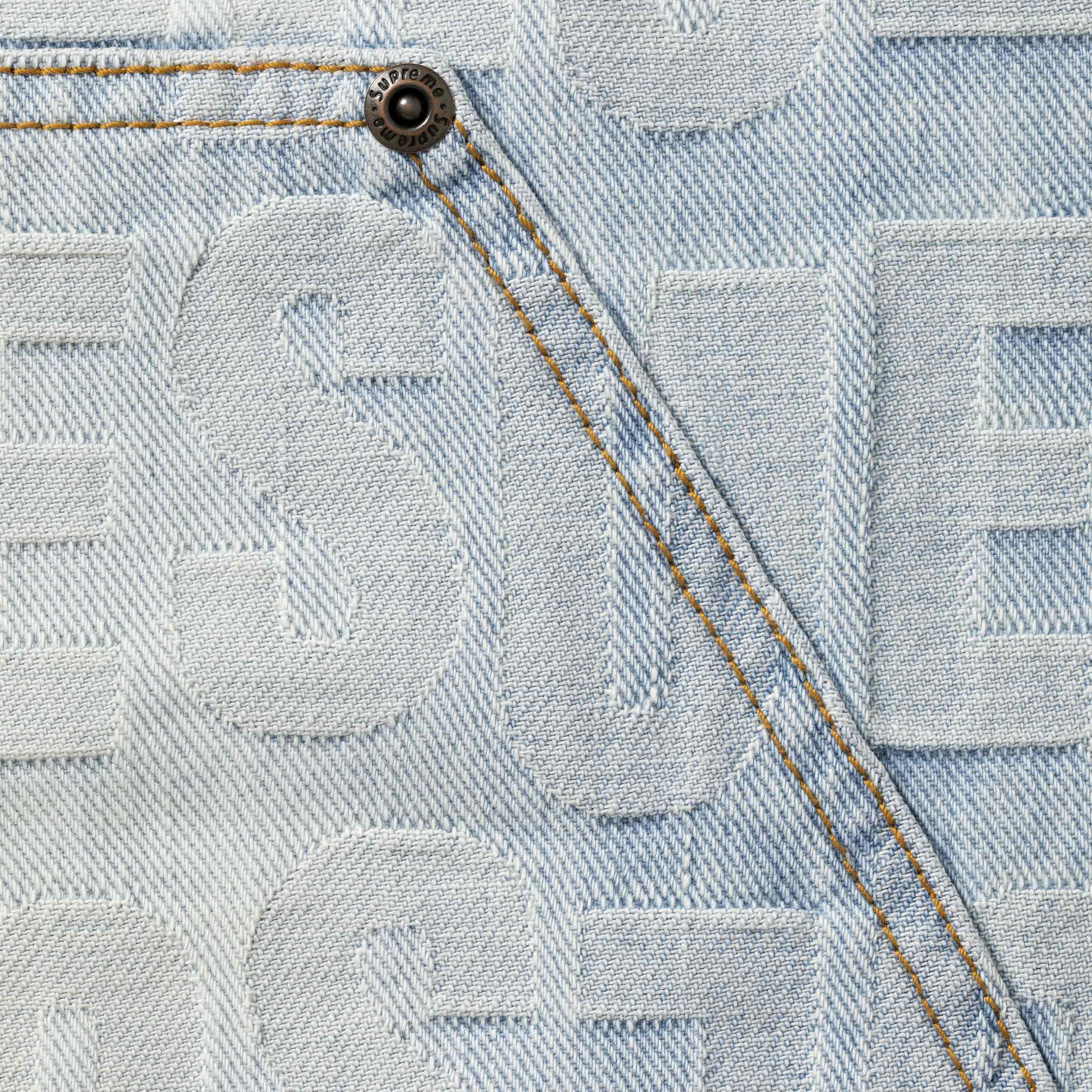 Repeat Jacquard Double Knee Denim Short view 11